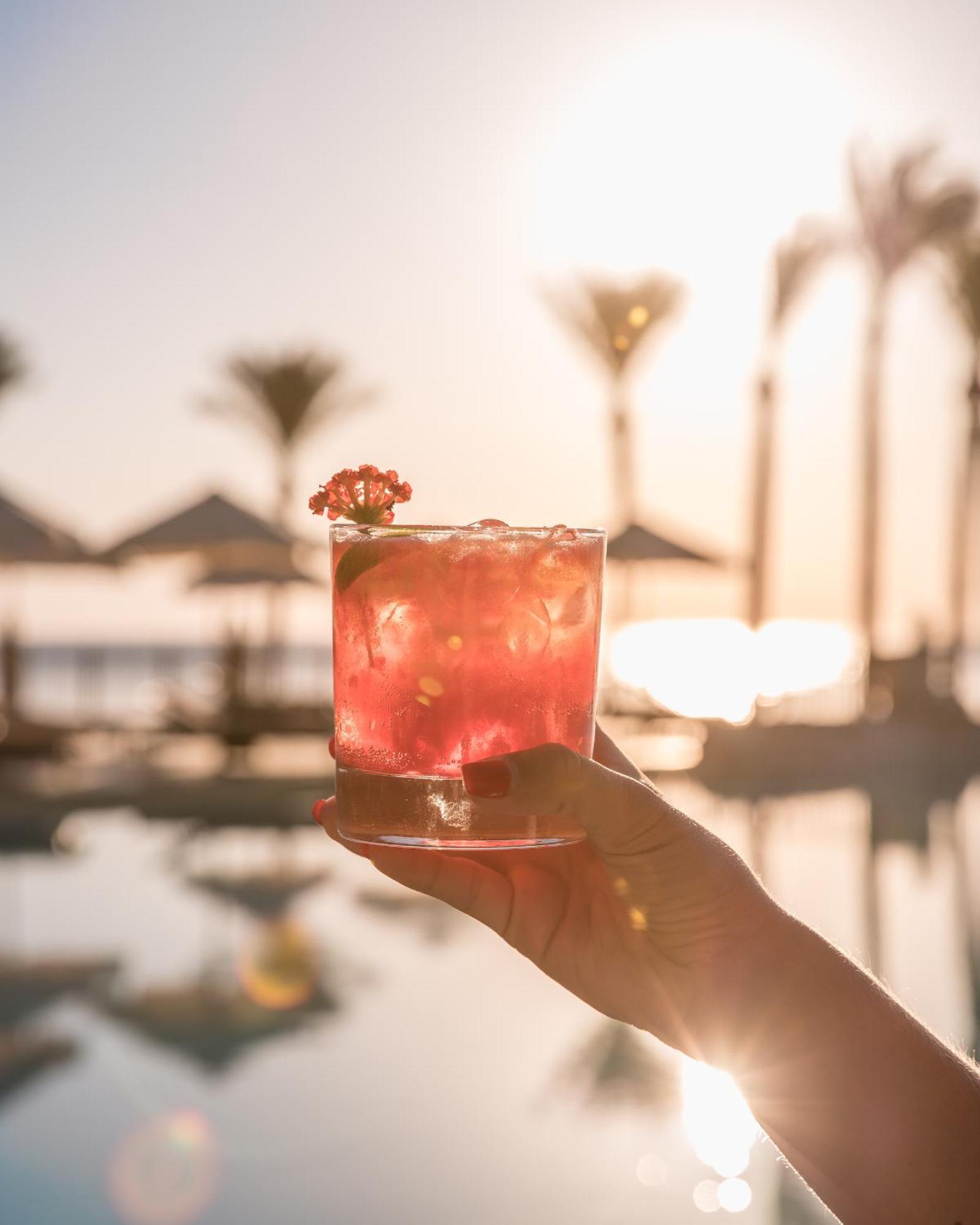 The Makadi Spa Hotel - Couples Only 18 Years Plus Χουργκάντα Εξωτερικό φωτογραφία A hand holding a glass of a cocktail